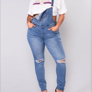 “Browyn” overalls - medium blue wash